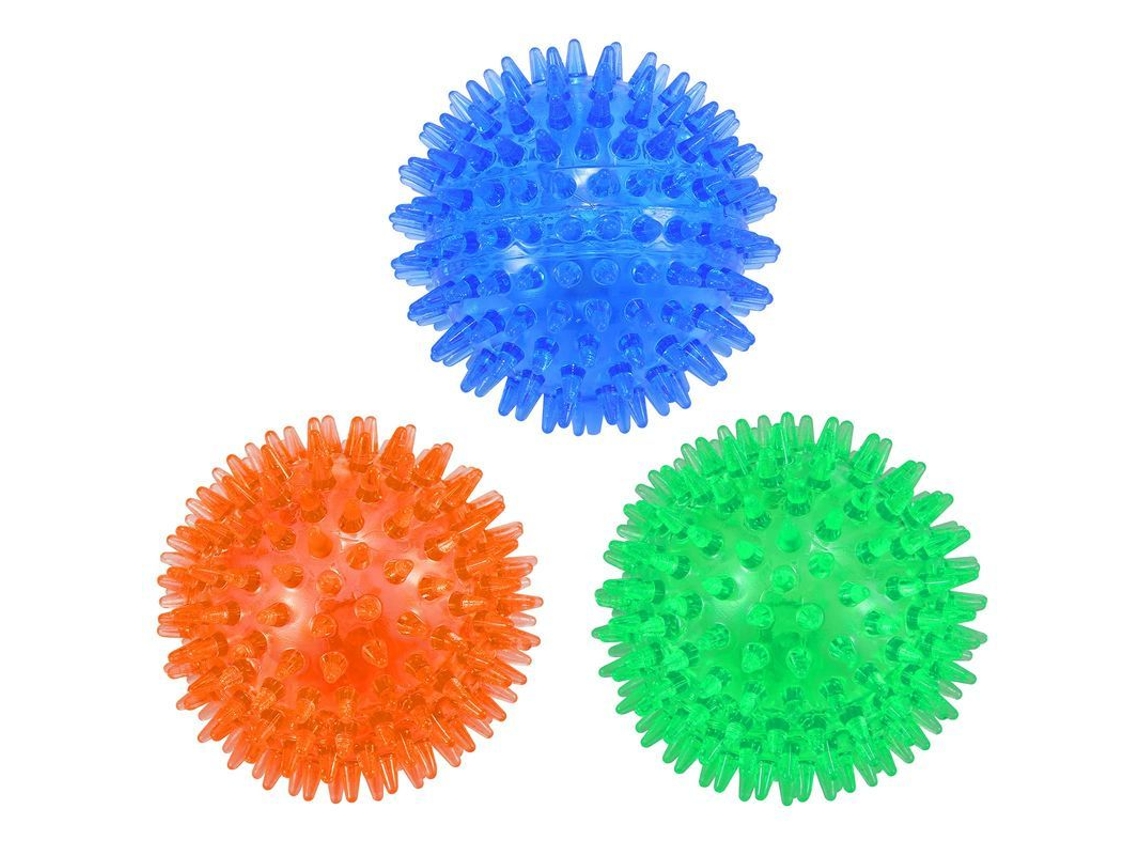 2026-linjou 3 Bolas De Brinquedo Para Cães Com Chirrido, Bolas Espinhosas Mastigáveis, Bolas Flutuantes Para Piscina