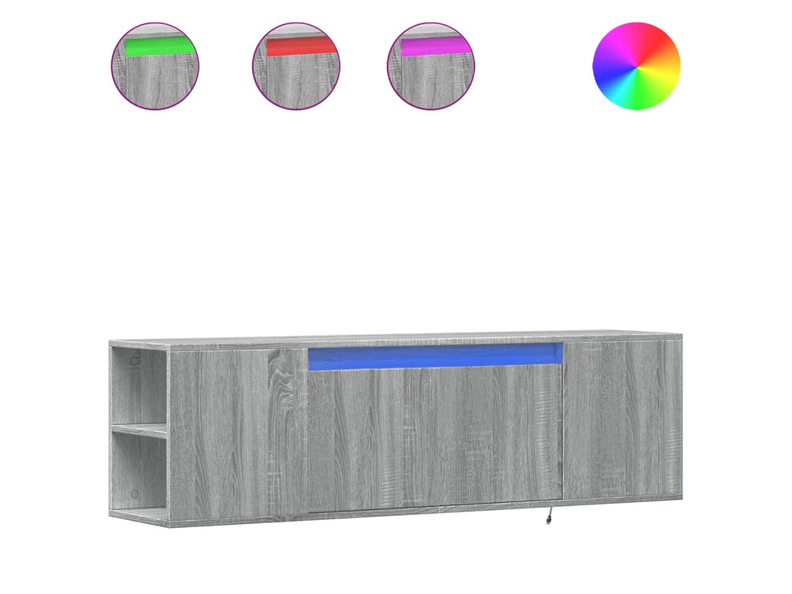Tv Wall Cabinet, Tv Wall Cabinets Vidaxl Cinzeto Madeira Processada (n/a)