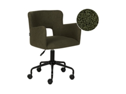 Cadeira Home Office BELIANI Sanilac Ii de Bouclé Verde Escuro 62x62x79