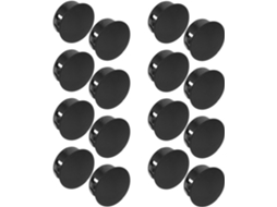 Conjunto De 50 Tampões Nylon Preto 2cm Com Fecho Pressão, Ideais Para Móveis, Caixas Elétricas E Estruturas Também