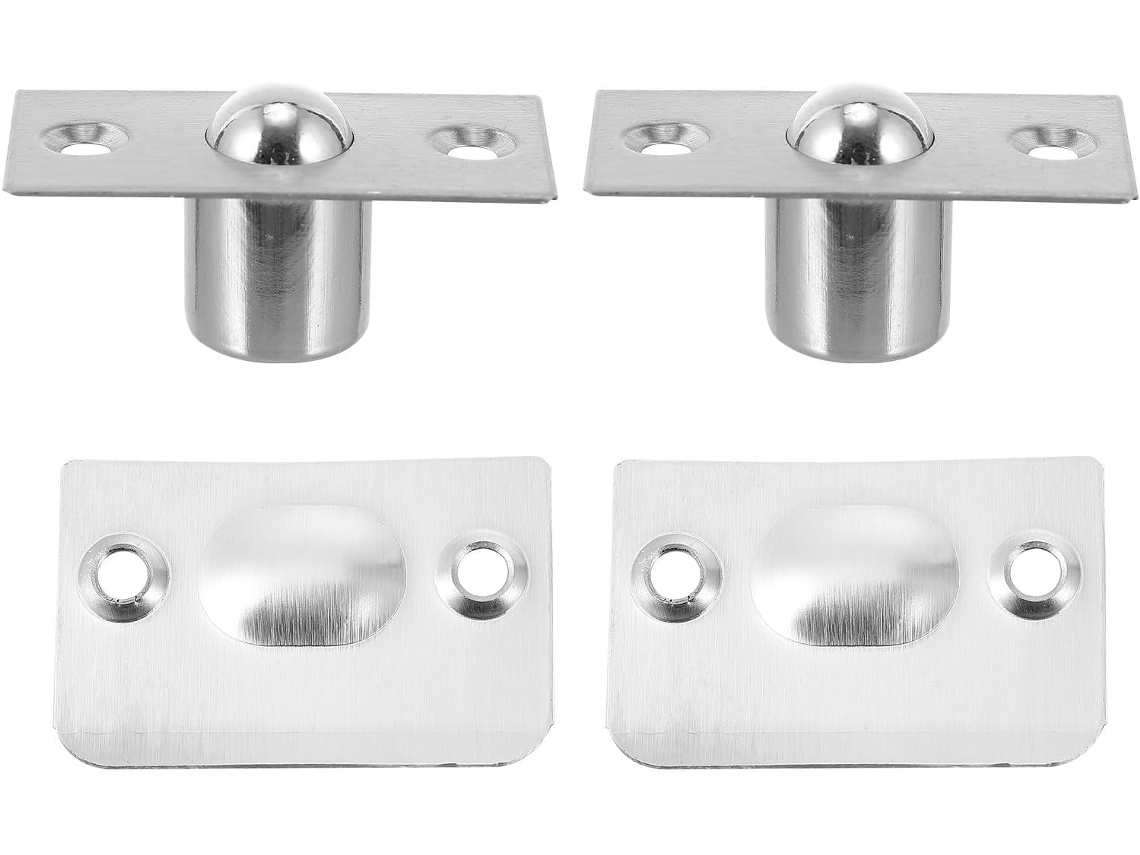 Toyvian Conjunto De 4-fechos Bola Premium Em Aço Inoxidável Para Portas Armário, Com Fechamento Seguro E Resistente À