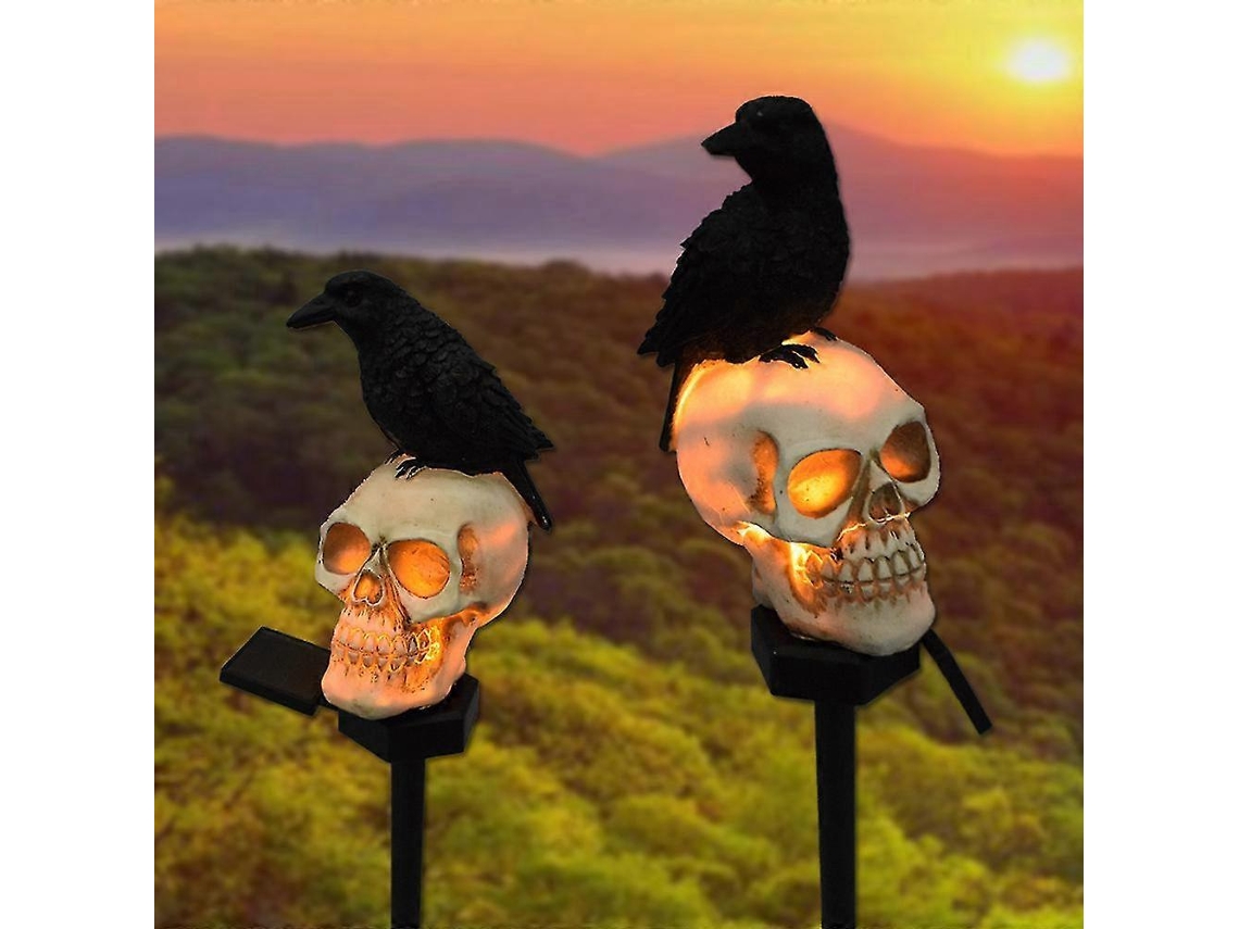 Luminária De Caveira Movida A Energia Solar, Decoração De Halloween, Luminária De Terror, Iluminação Decorativa Aquaforge