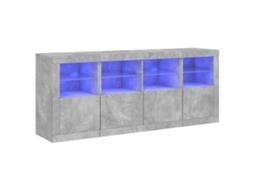 Aparador com Luzes Led 163x37x67 Cm Cinzento Cimento MAISON EXCLUSIVE
