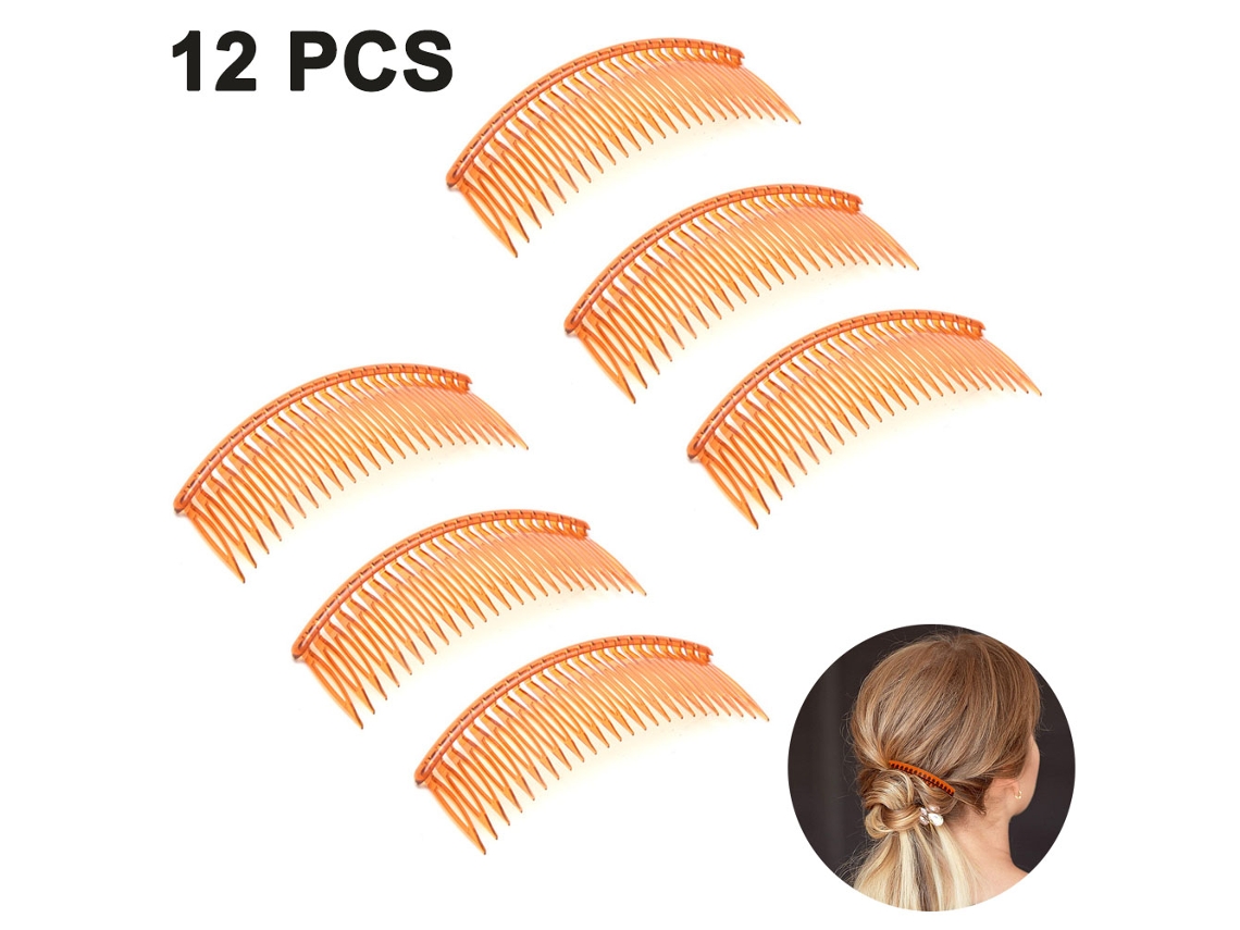 Pentes Laterais para Cabelo Conjunto de 12 Pentes de Cabelo Pequenos e Flexíveis e Duráveis Grampos de Cabelo de Fixação Forte para Mulheres Acessó