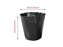 100 pçs vaso de flores de plástico planta berçário vaso de plantas plantador recipientes conjunto 9x9cm S/MARCA