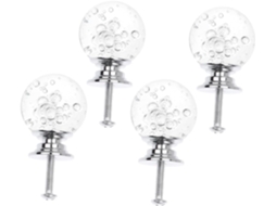 Conjunto De 4 Puxadores Housoutil Com Base Em Formato Bola Bolha, Para Gavetas, Armários E Portas, Com Furo Único E