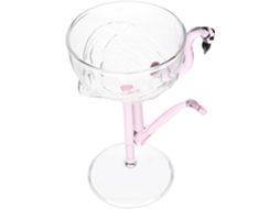 Taça De Vinho Flamingo Pink Bistro Em Vidro Transparente, 180ml