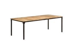 Vidaxl Mesa De Jantar 220x100x76 Cm Madeira De Mangueira Áspera