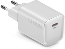 Carregador de Viagem SBS com Power Delivery (Usb-C - GaN - 65W - Preto)