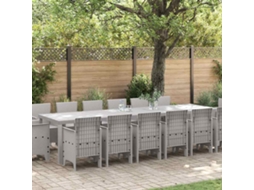 Vidaxl Conjunto De Jantar Para Jardim 15 Unid. Cinzento-claro
