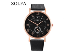 Reloj De Pulsera De Cuarzo Para Mujer Con Correa De Pu, Dial Redondo, Diseño Fashion (negro)