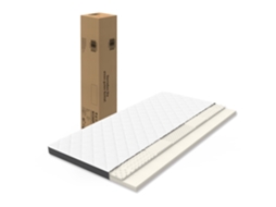 Colchão de espuma 25 cm Fasst 90x200 cm, dureza H3, capa microfibra, branco | S/MARCA