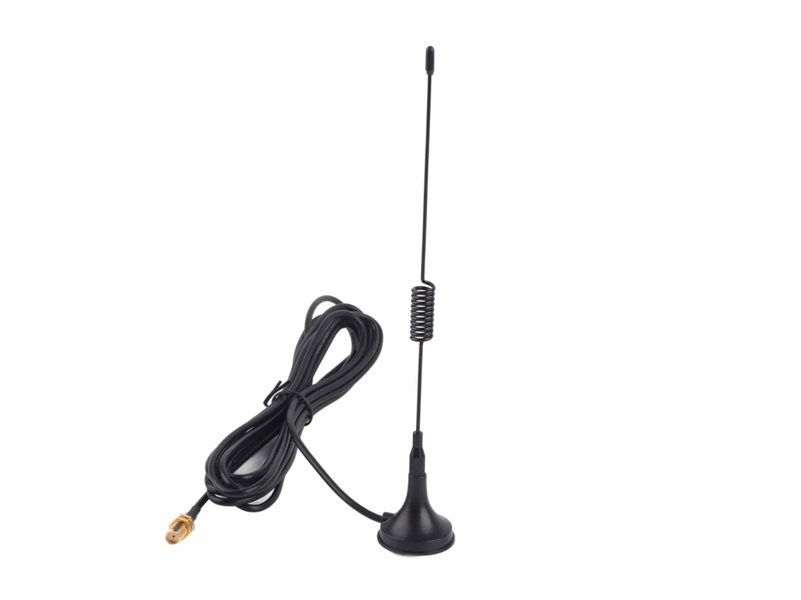 Antena Móvel Veicular De Alta Ganho 433mhz Com Base Magnética E Conector Sma Fêmea