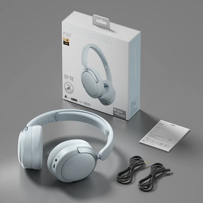 (azul) Fones De Ouvido Sem Fio Bluetooth De Alta Qualidade, Com Bateria De Longa Duração E Cancelamento De Ruído.
