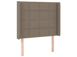 Cabeceira de Cama com Abas Tecido Cinza Acastanhado MAISON EXCLUSIVE (93x16x118 cm)