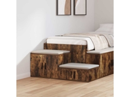 Vidaxl Armário de Arrumação 2 Pcs Carvalho Defumado 118 X 41 X 40 Cm