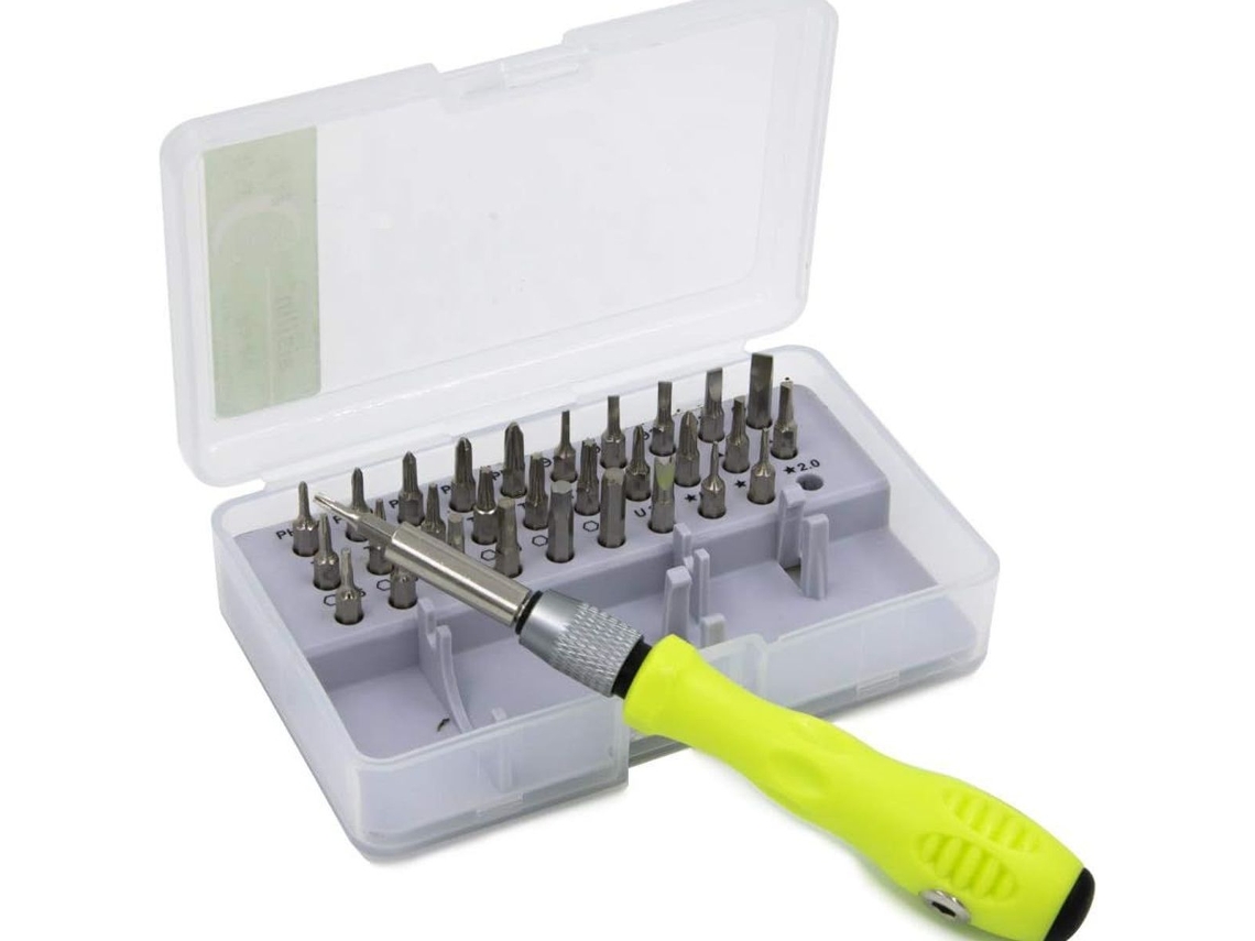Conjunto Chave Fenda Profissional 32 Em 1 Com 30 Bits E Klb Aquaforge