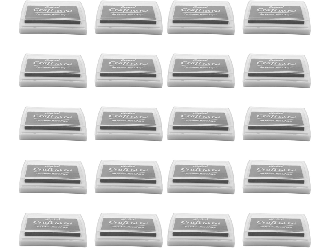 20 Almofadas de Tinta Preta para Desenho de Impressões Digitais, Ideal para Presente Infantil. SFUSHOS