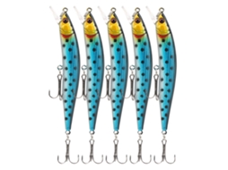 Isca Artificial Minnow com Anzol Triplo 5pcs