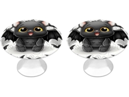 Conjunto De 2 Puxadores Aço Inoxidável Para Armários Cozinha, Com Design Personalizado E Fofo De Morcego Ideais Para