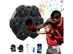 Máquina De Boxe Musical Montada Na Parede Com Luvas De Boxe, 3 Velocidades, Bluetooth, Equipamento De Boxe Musical Para Crianças E Adultos Zeuxo
