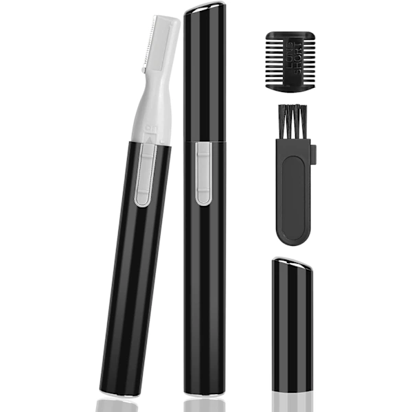 Aparador Elétrico Facial para Sobrancelhas Recarregável Indolor Portátil Feminino Preto AQUAFORGE