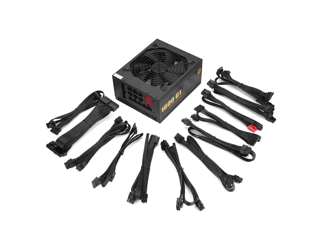 Fonte De Alimentação Especial Para Mineração Bitcoin/eth 1600w 160 240v, Preta Luz Dourada