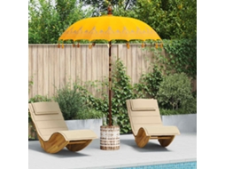 Vidaxl Parasol Balinês Com Base Amarelo 185 X 185 X 260 Cm
