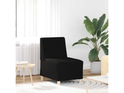 Vidaxl Poltrona Sem Braços 55 Cm Tecido Preto