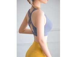 Yncm-top Yoga Feminino Sem Arame Nylon E Spandex Para Treino