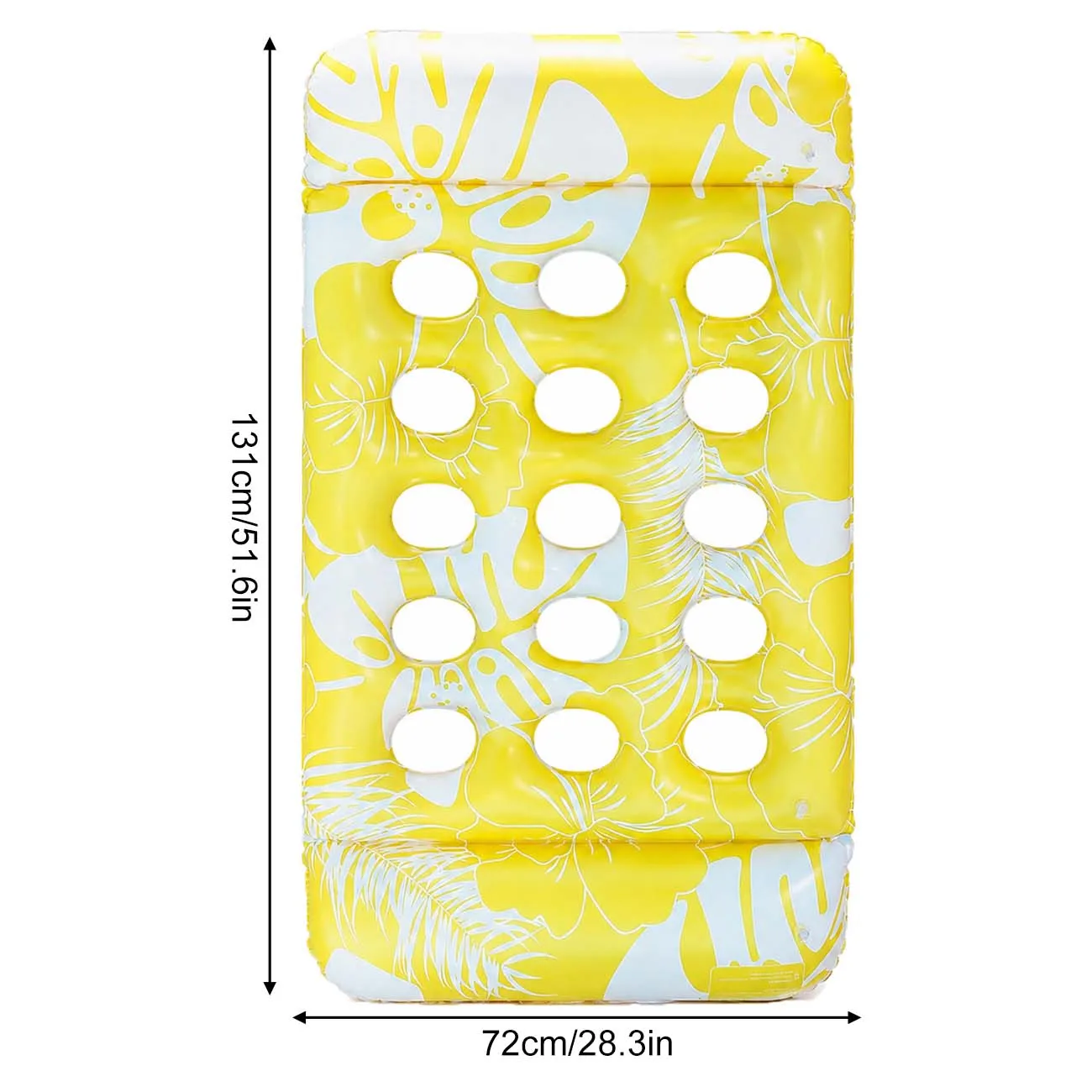 (amarelo) Cadeira inflável portátil para piscina, para adultos, com orifícios de ventilação