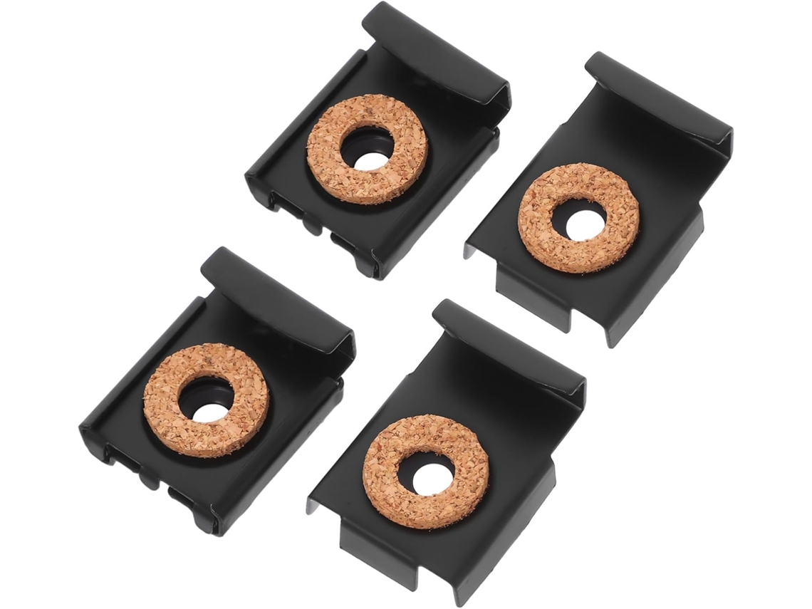 Kit De 4 Clipes Espelho Metal Preto Jojofuny Para Montagem Na Parede, Com Ajuste De Altura