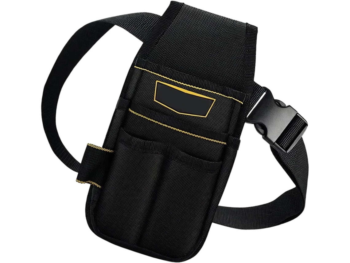 Cinto de ferramentas ergonômico para eletricistas com amplo espaço de armazenamento, feito de tecido de nylon resistente.
