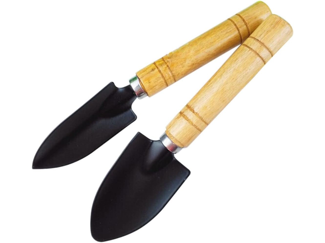 2 Conjuntos Compactos De Ferramentas Jardinagem Kit Com Pá E Ancinho Para Transplante