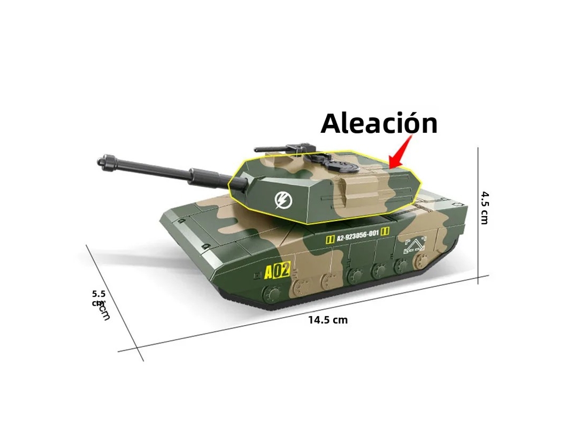 Carrinho de Brinquedo Militar Infantil em Metal, Escala 1:50. MDUG