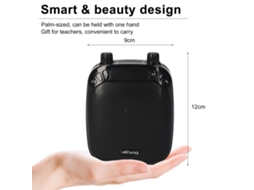 Amplificador de Voz Recargável com Microfone com Cabo, compatível com TF, USB, Aux e BT, para Ensino e Visitas | S/MARCA