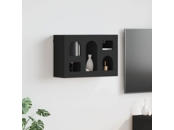 Vidaxl Armário Suspenso Com Prateleira Elst Preto 60 X 20 X 40 Cm