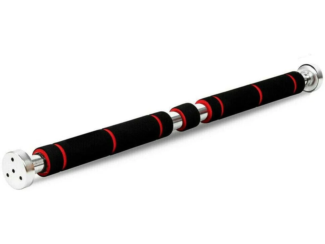 Door Frame Pull Up Bar Home Workout Fitness Training 60 100cm Beijiyi (black Red)