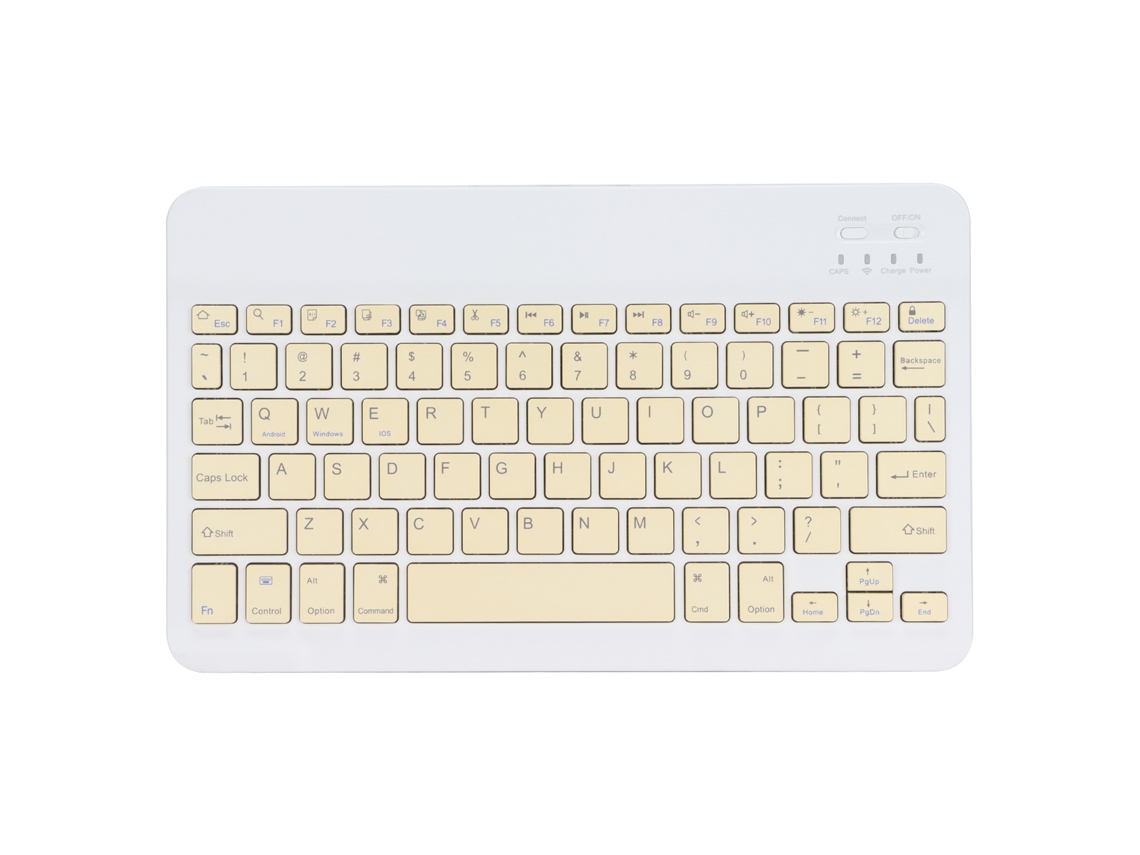 Teclado Bluetooth Sem Fio (universal De 10 Polegadas, Bateria Integrada) Amarelo