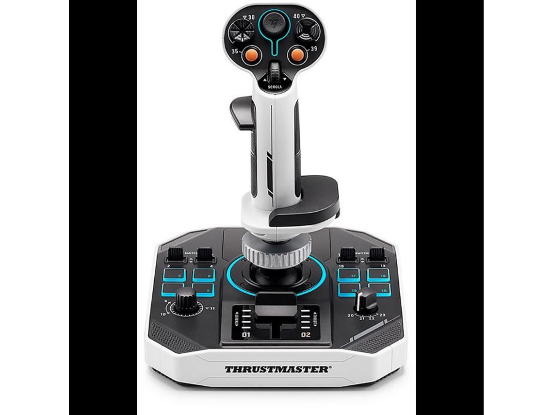 Joystick Espacial Thrustmaster Sol R 1 Flightstick 44 Botões Tecnologia H.e.a.r.t. 16 Bits Ambidestro Com Base