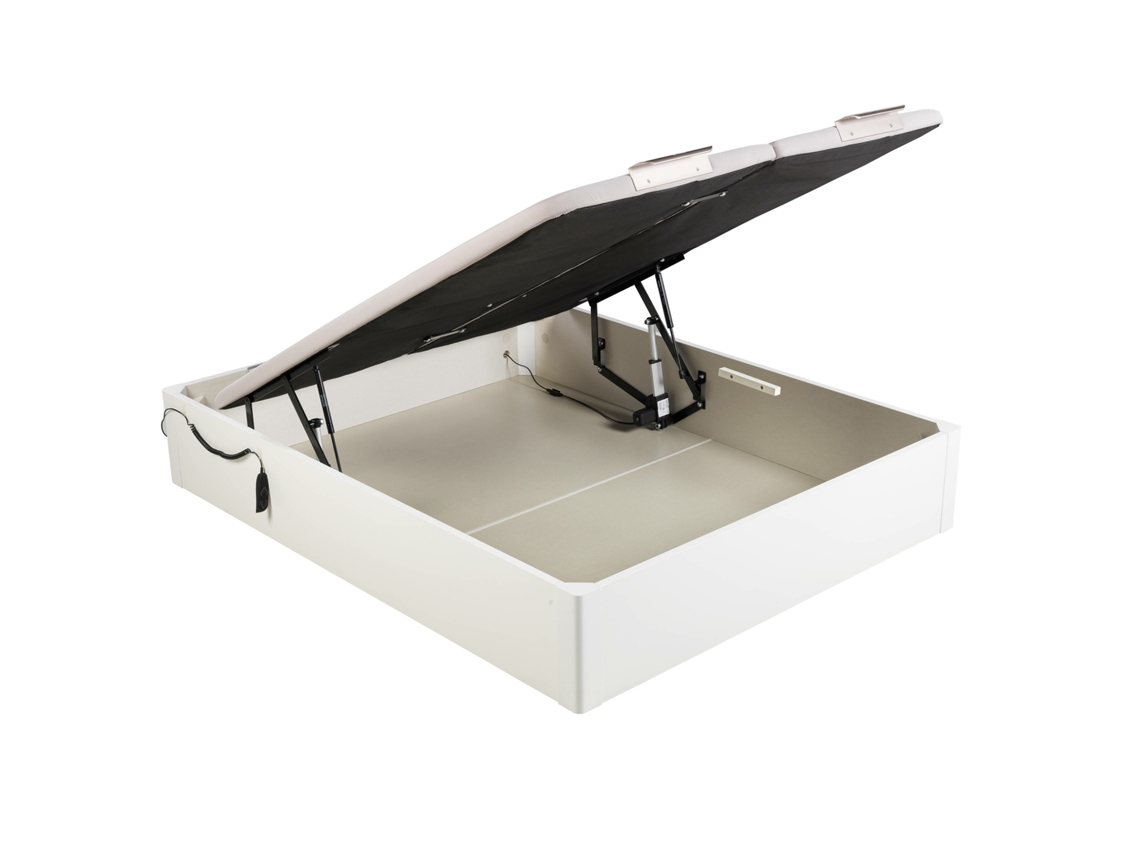 Sommier com Arrumação Elétrica PIKOLIN Design Tampa Dupla - 150x190cm (31 Cm de Altura - Branco)