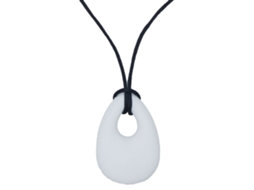 Colar De Mastigação Para Bebê Gotinha Silicone Macio Infantil Branco Brincão Sensorial