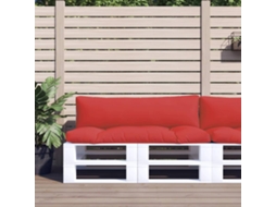 Vidaxl Almofadões De Paletes 2 Pcs Tecido Vermelho