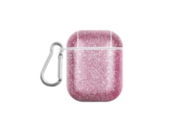 Camada para fone de ouvido Tws em policarbonato com textura Pele e Glitter. GIECY
