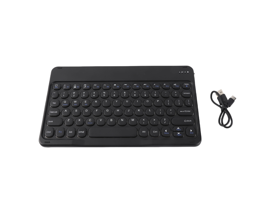 Teclado Bluetooth Sem Fio LAXISCREED, bateria integrada, compatível com múltiplos dispositivos, teclas redondas | LAXISCREED