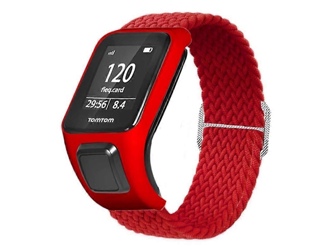 Alça de nylon trançada ajustável com estojo Ly para TomTom Runner 2/3/Spark/Adventurer E-Bike
