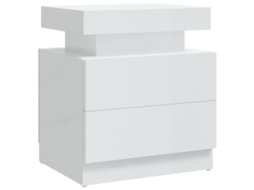 Bedside Cabinet, Bedside Cabinets Vidaxl Branco Madeira Processada (n/a)