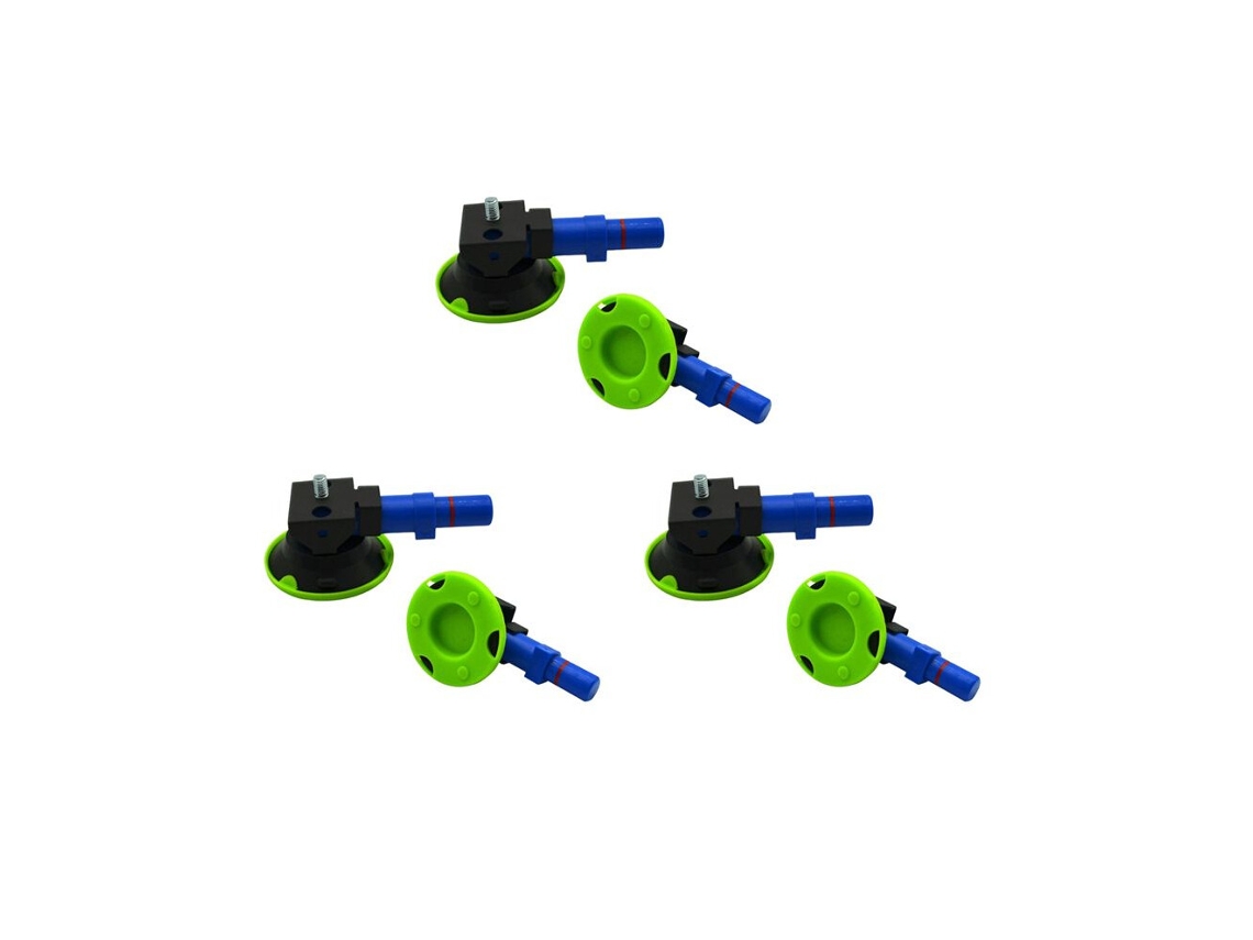 2x Ventosas Côncavas de 3 Polegadas Ventosa de Aspiração Robusta com Bomba Manual e Cavilha Roscada M6 (75mm)