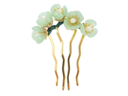Pinos de Cabelo de Flor de Jade Meninas Bastão de Cabelo Chinês Retrô Chignon Pin Pauzinhos Estilo de Cabelo Acessórios para Fazer Cabelo JEDBESETZT
