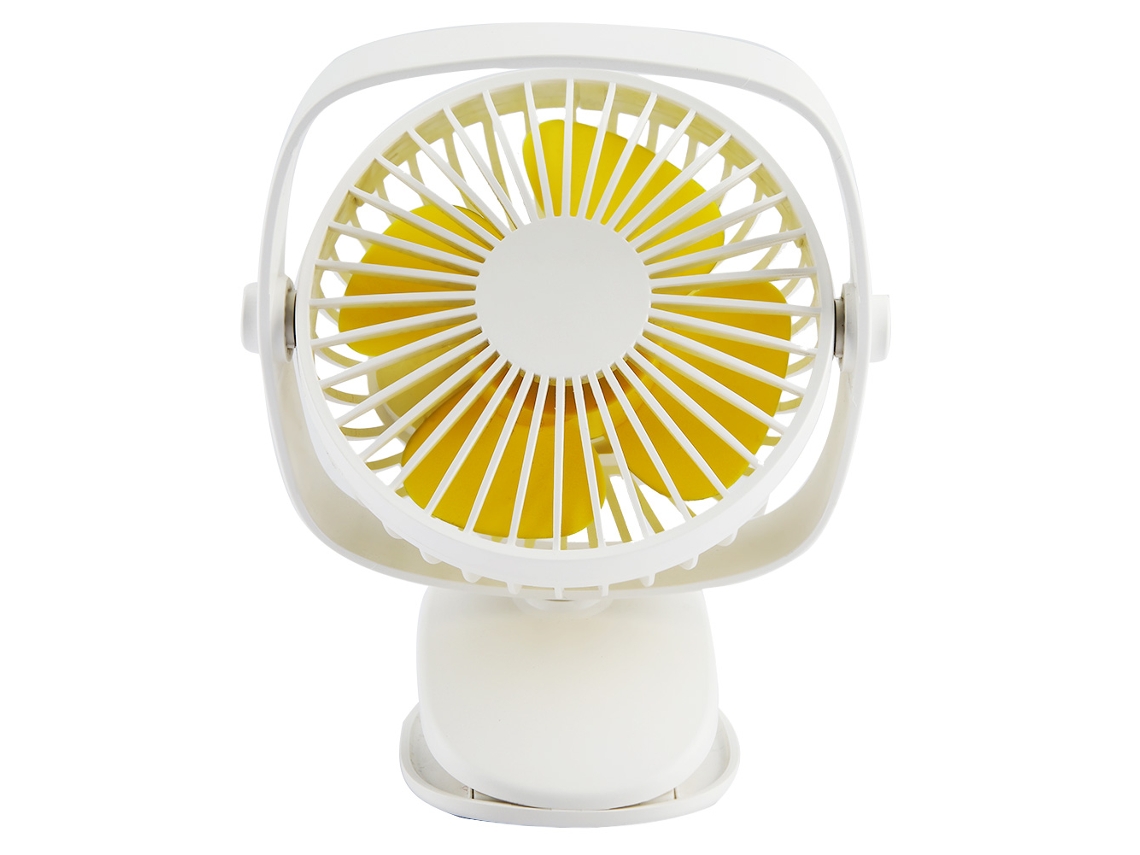 Laxiscreed Ventilador De Mesa Usb Mini Branco, Recarregável, Silencioso, Com Clipe E Rotação De 360 Graus